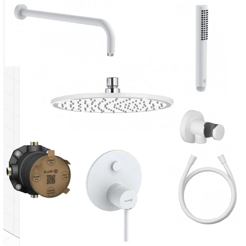 Вградена душ система Kludi Bozz White Bath Slim Boxx