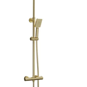 Термостатична душ колона Nite Brushed Gold - Aquagrif