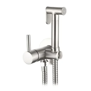 Смесител с хигиенен душ Taus Satin Nickel - Aquagrif
