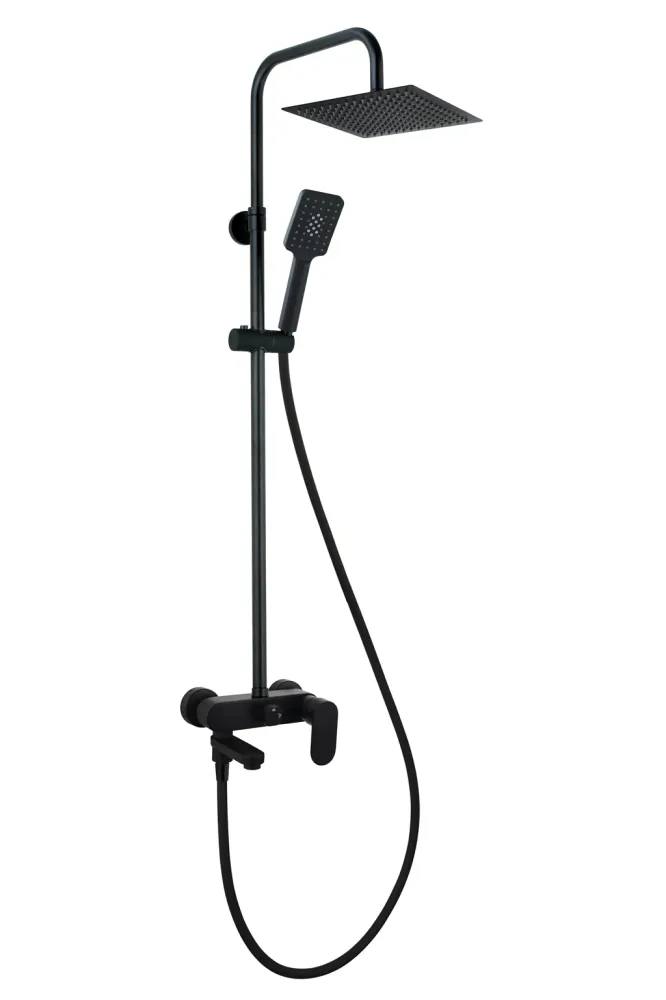 Душ колона с чучур Wind Blu Square Matt Black - Aquagrif