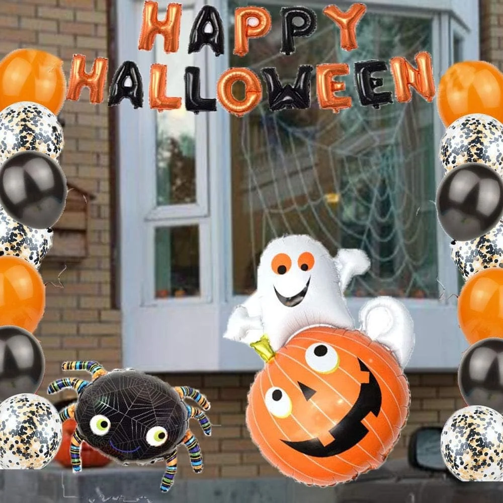 Комплект от 5 балона с тиквени призраци | HalloweenVibes
