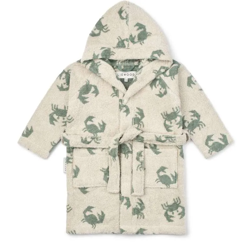 Бързо-Съхнещ Антимикробен Liewood Lilana Bathrobe - Crab/Sandy