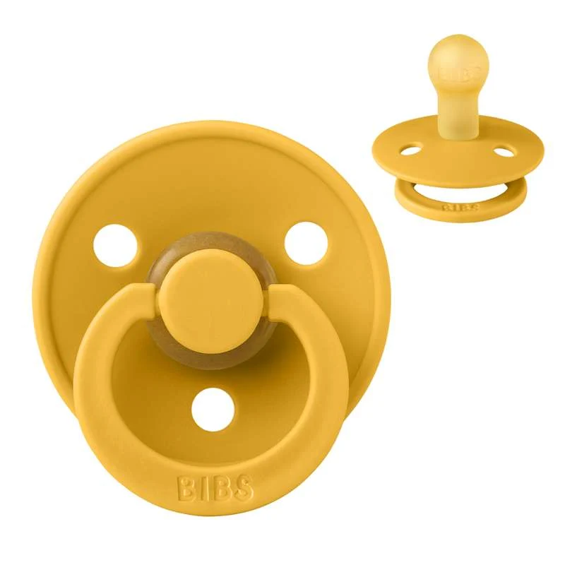 Bibs Round Colour Pacifier - sz. 1 - natural tpr - Honey Bee