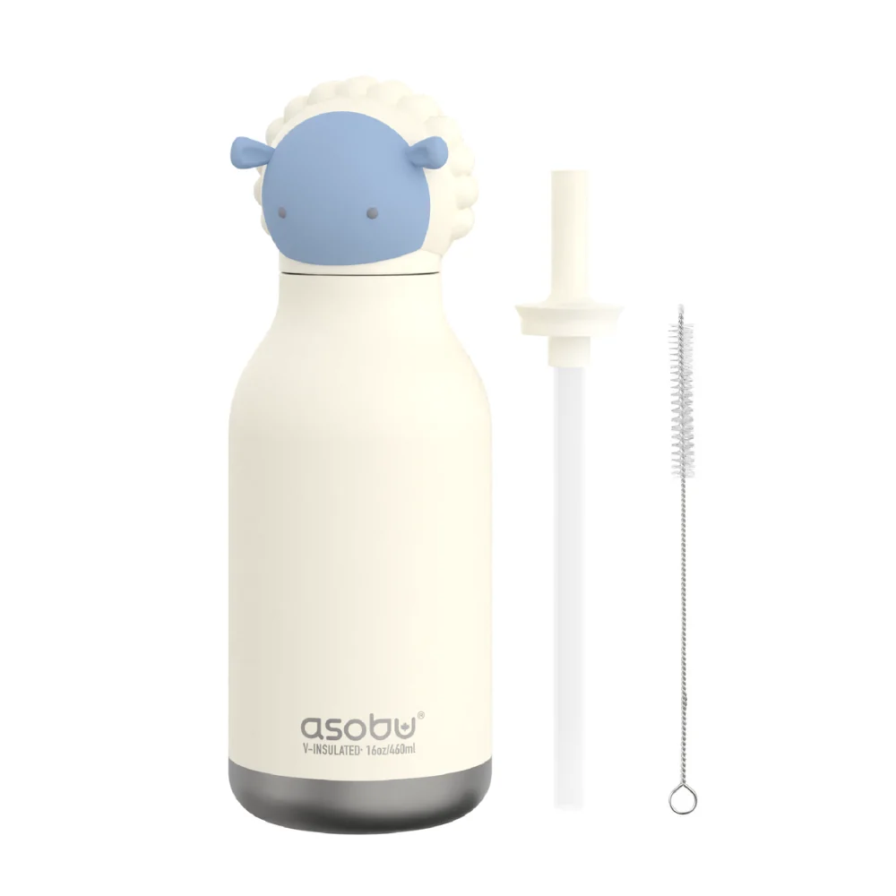 Asobu Термобутилка със сламка Beast - Овца 460 ml