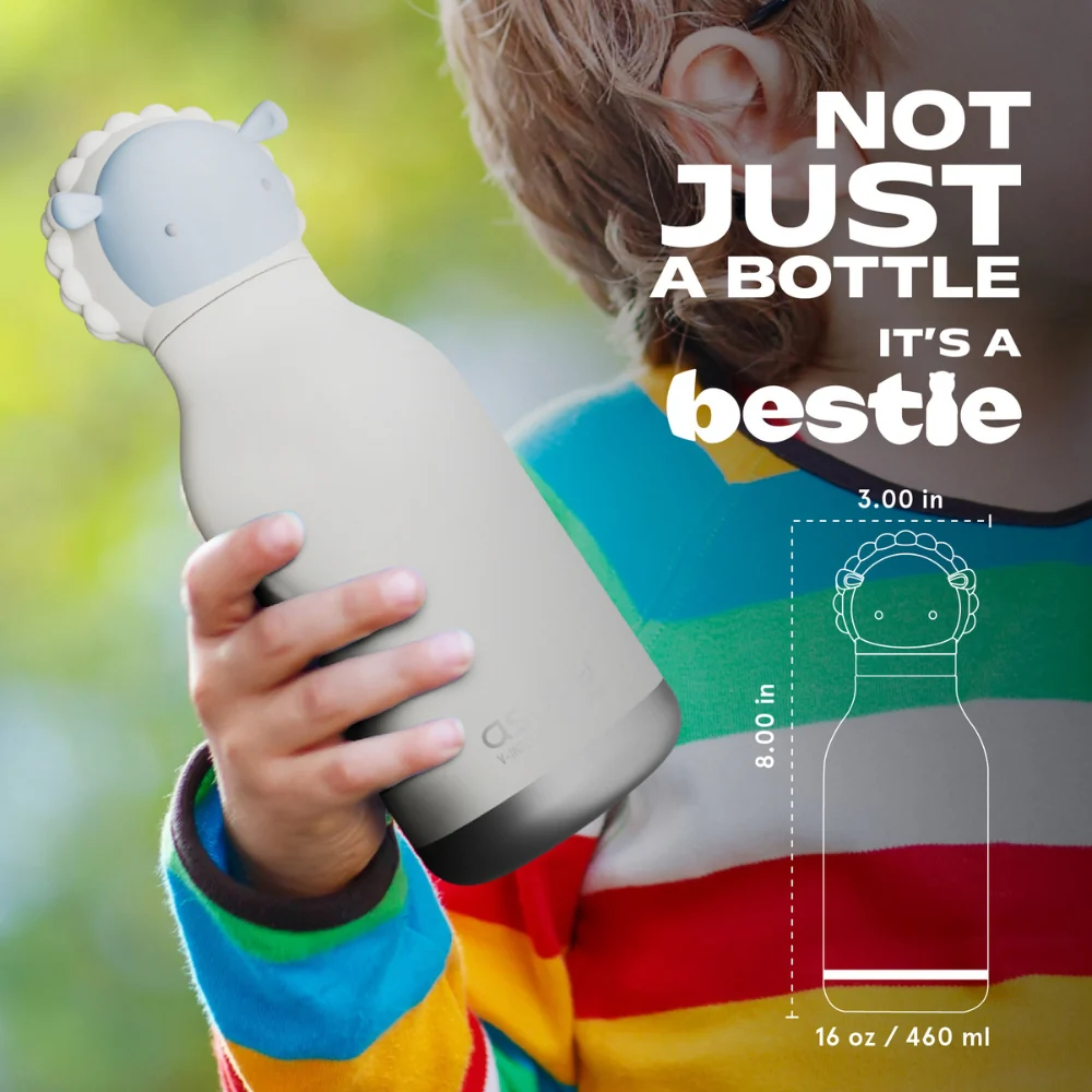 Asobu Термобутилка със сламка Beast - Овца 460 ml