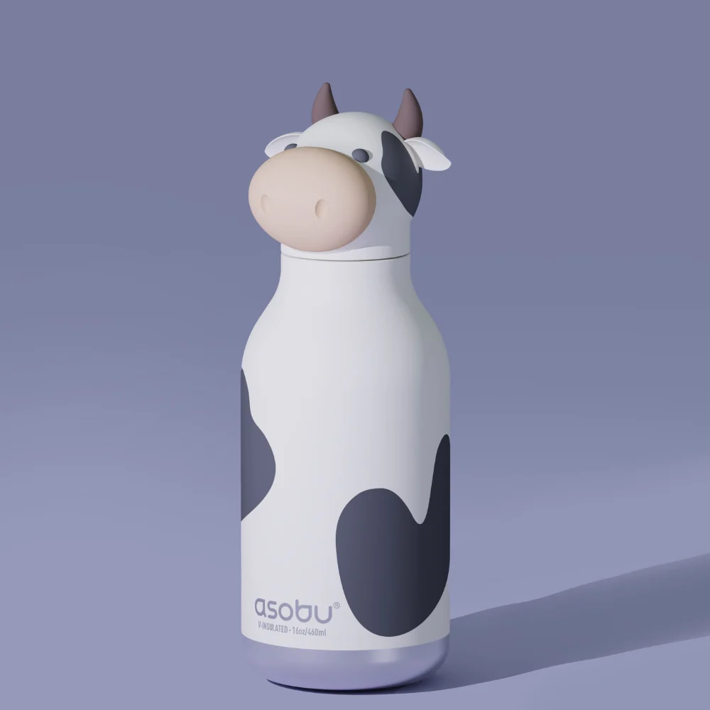 Asobu Термобутилка със сламка Beast -Cow 460 ml