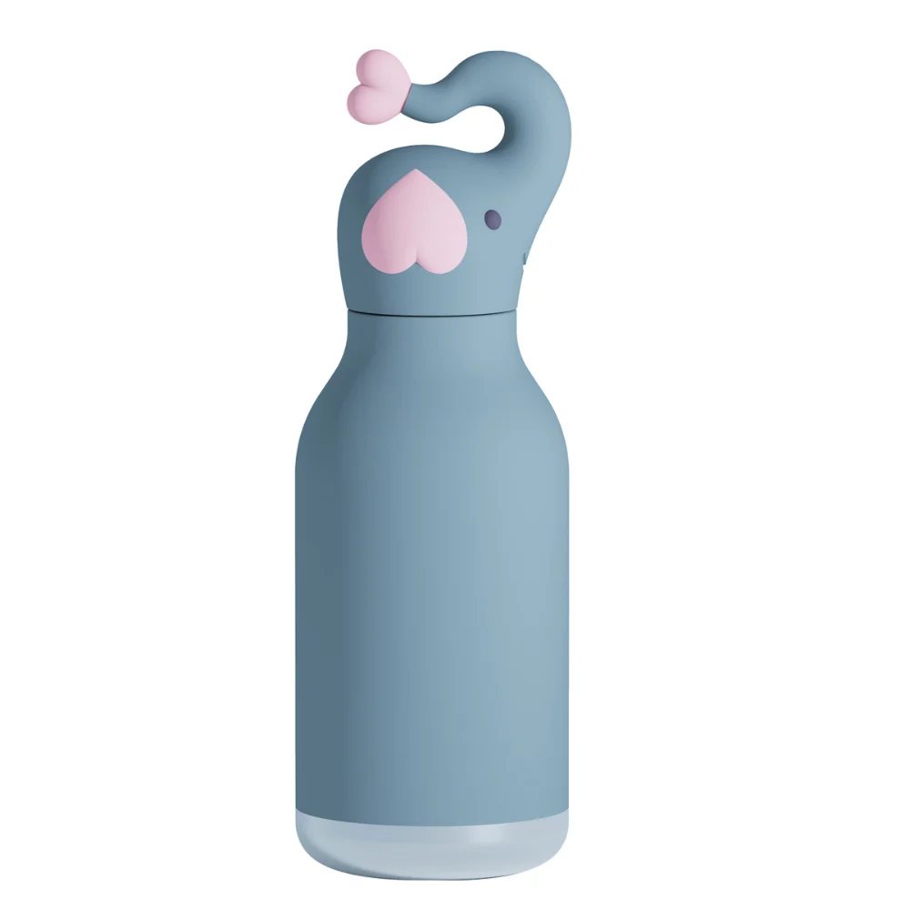 Asobu Термобутилка със сламка Bestie - Слонче 460 ml