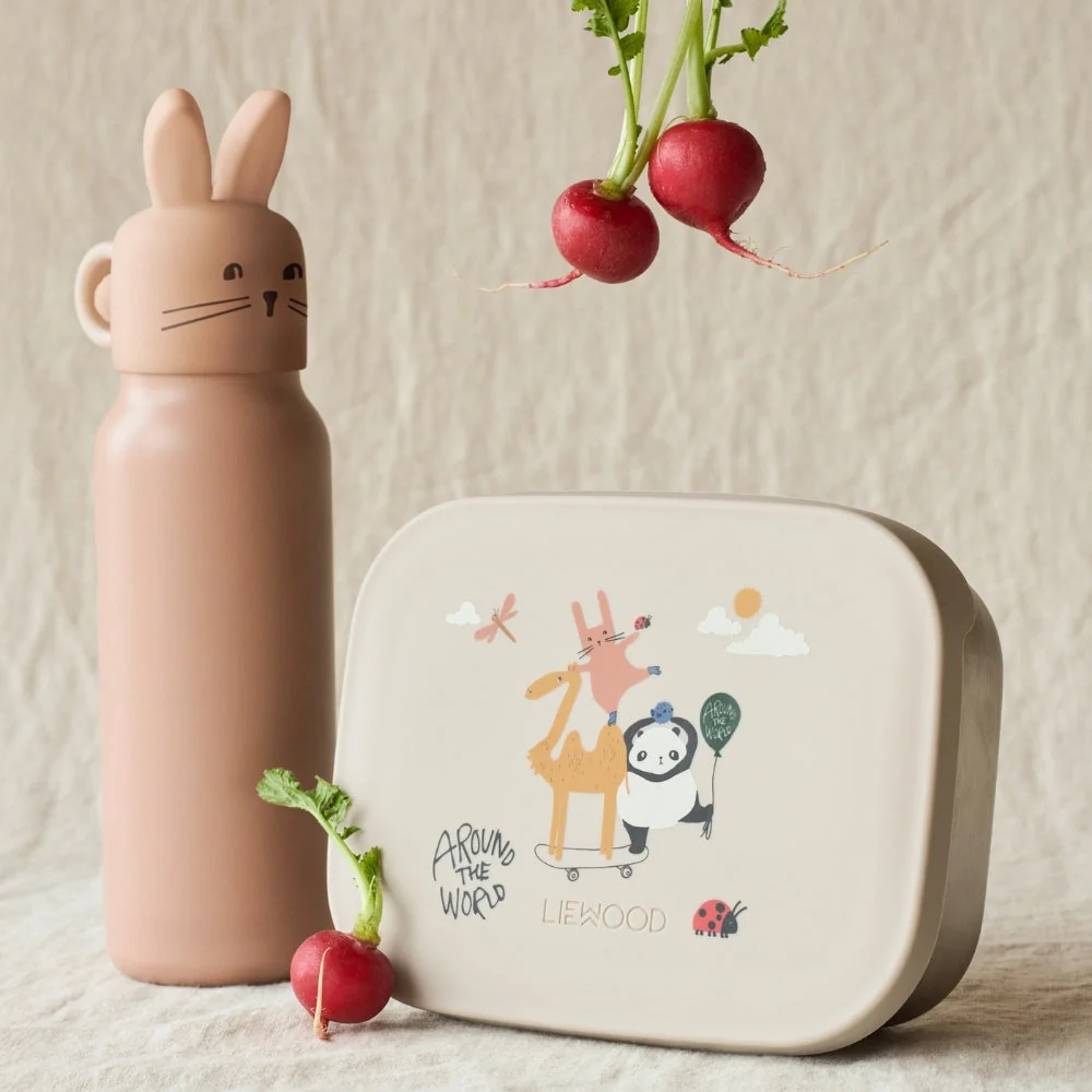 Liewood Термално бебешко шише с глава на заек 350ml Falk Pale Tuscany