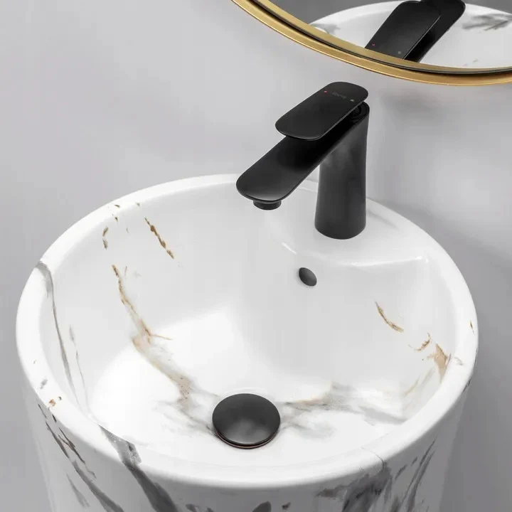 Свободностояща мивка Blanka Marble Ф40 см.