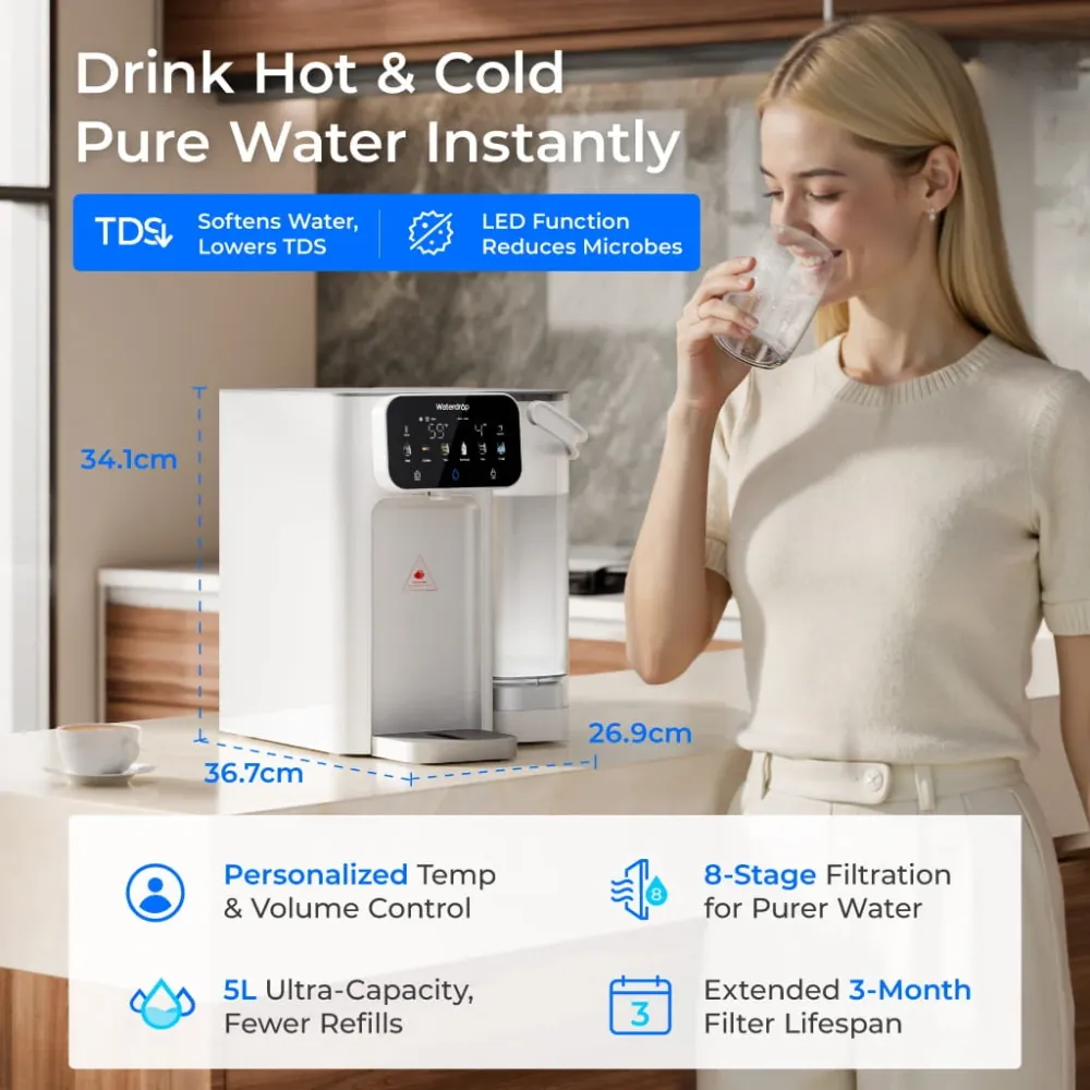 Waterdrop Instant Hot and Cold Countertop Water Filter Dispenser CT01