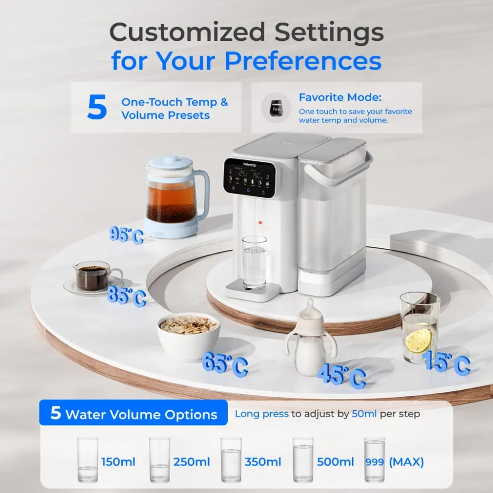 Waterdrop Instant Hot and Cold Countertop Water Filter Dispenser CT01