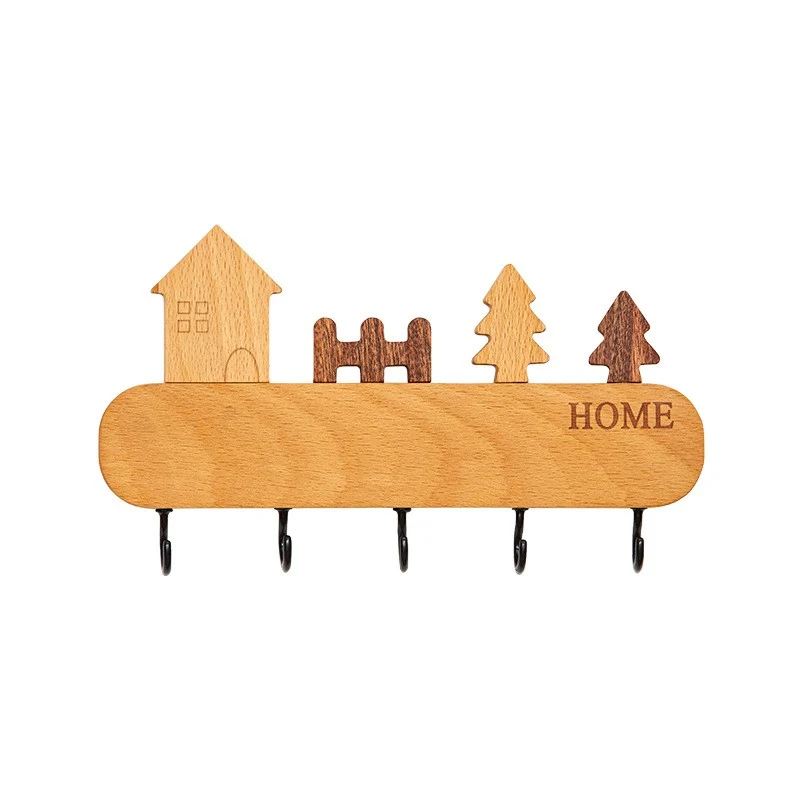 Ключодържател 5 черни кукички с къща | HomeKey 1