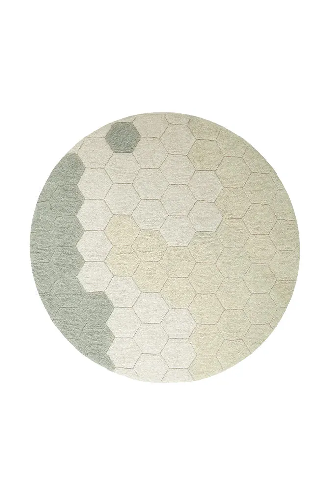 Lorena Canals Детски килим Round Honeycomb Blue Sage 140cm