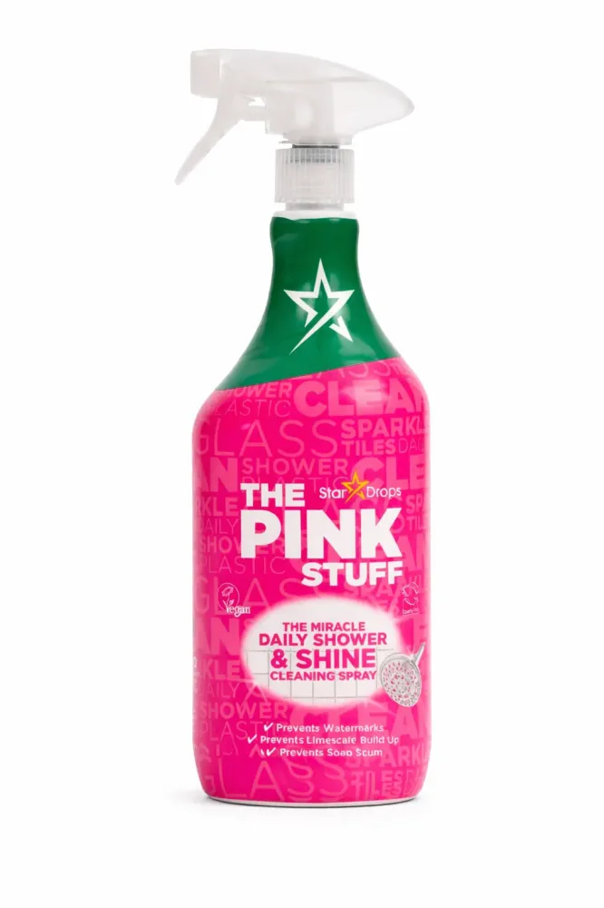 Pink Stuff Чудодейният ежедневен спрей за почистване на душ и блясък 850ml - лимитирано издание