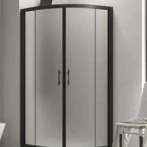 Flora 200 Nero Satine - 90х90 - матирано стъкло