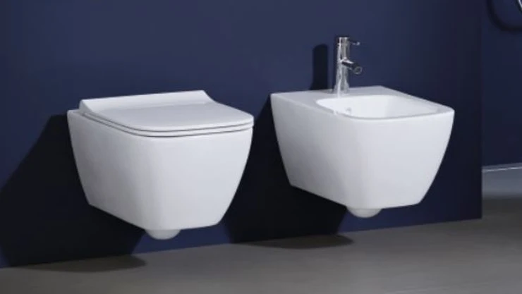 GEBERIT DUOFIX DELTA 30 Chrome с тоалетна Geberit Smyle Rimfree