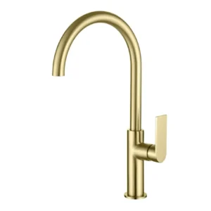 Кухненски смесител Alpha Brushed Gold - Aquagrif