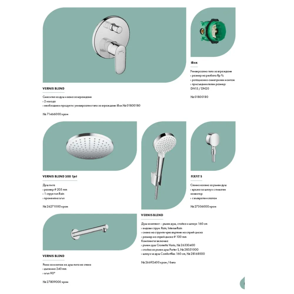 Промо комплект Hansgrohe Vernis Blend Chrome