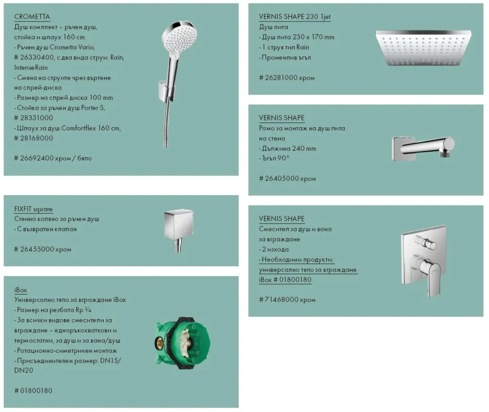 Hansgrohe Vernis Shape Set