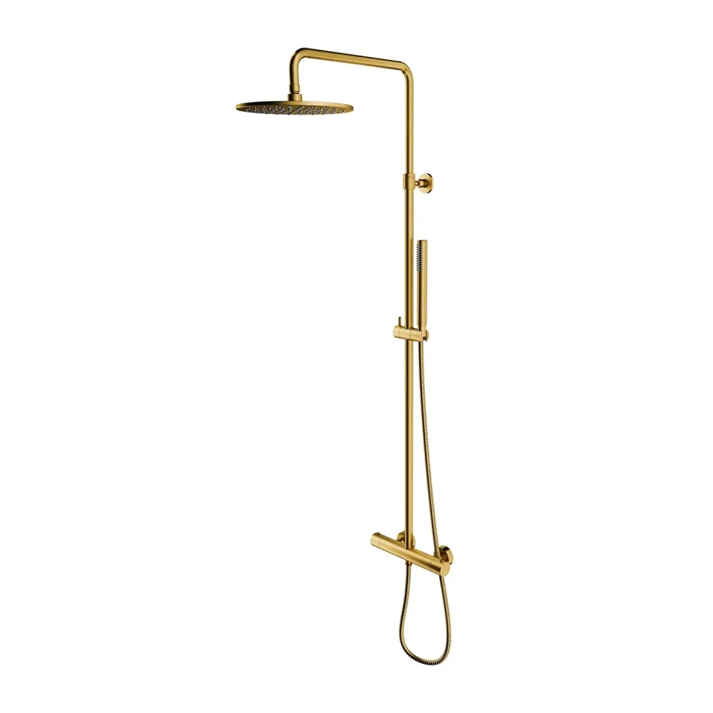 Термостатична душ колона Omnires Y Brushed Gold