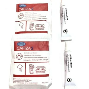 Coffee Machine Maintenance Set Kit 2 x Urnex Cafiza 2 & 2 x Silicon Grease