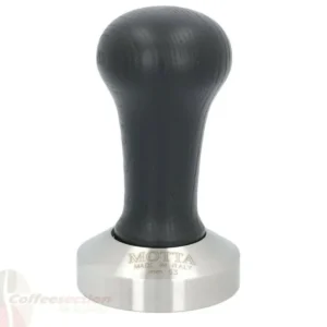 Motta Flat Stainless Coffee Tamper ø 53mm Black Handle Breville Sage Spaziale
