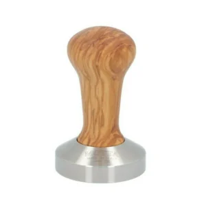 Motta Flat Stainless Coffee Tamper ø 58mm Olive Wood Handle Commercial E61