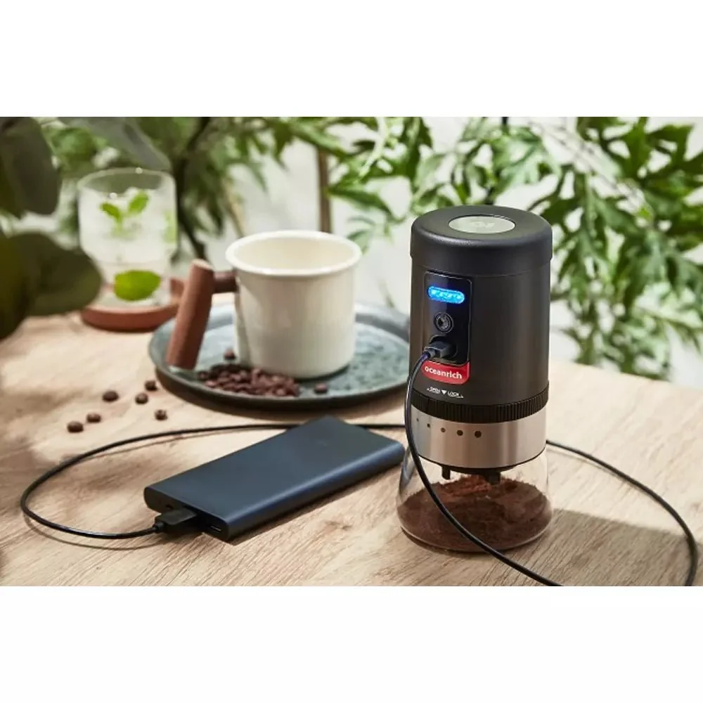 Oceanrich G1 Coffee Grinder Electric Portable Rechargeable Adjustable USB cable