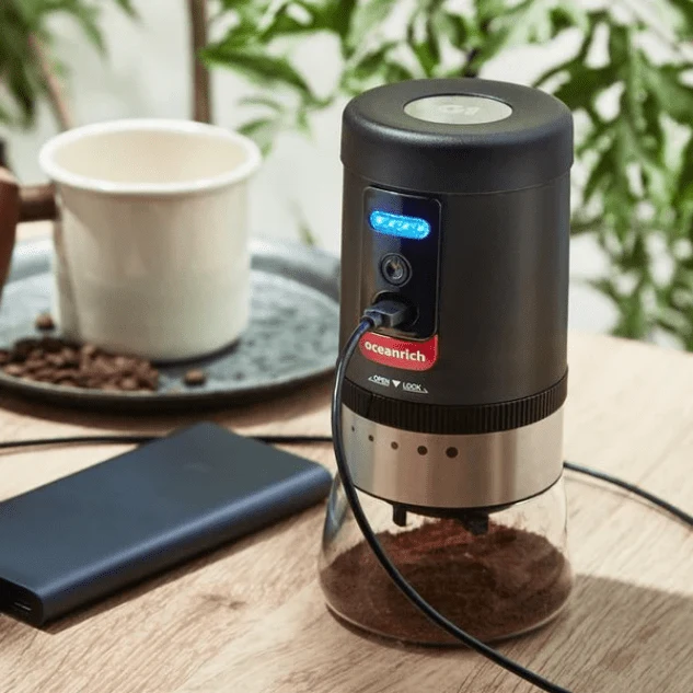 Oceanrich G1 Coffee Grinder Electric Portable Rechargeable Adjustable USB cable