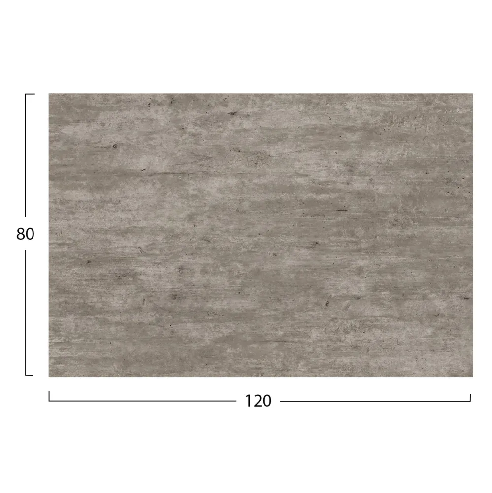 Hpl плот за маса правоъгълен/ цвят бетон 120x80см.