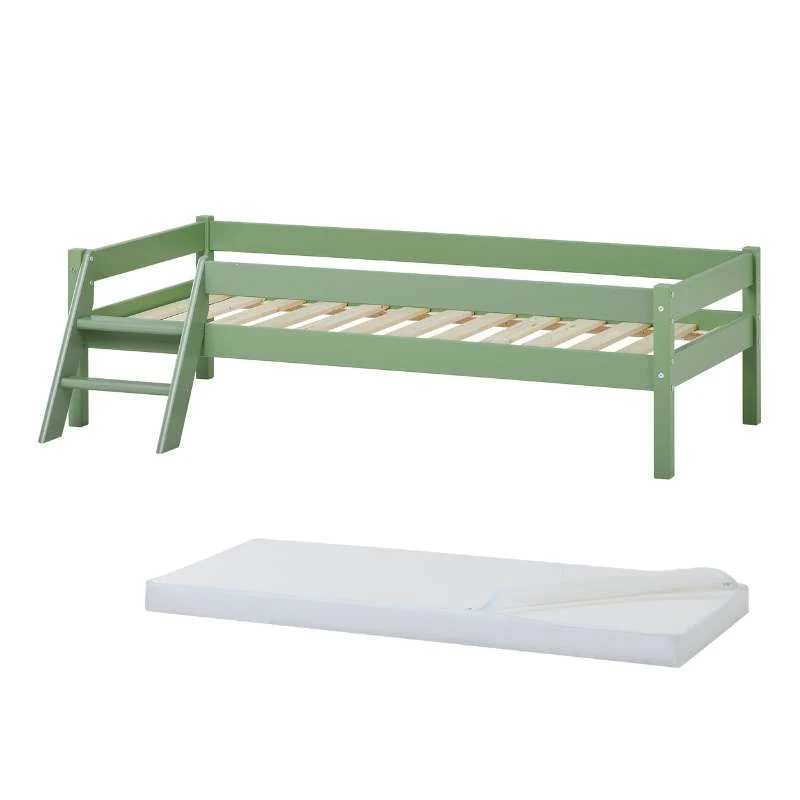 Kid'oh Juniorseng m. Sweet Dream Madras - 70x160 cm - Grøn