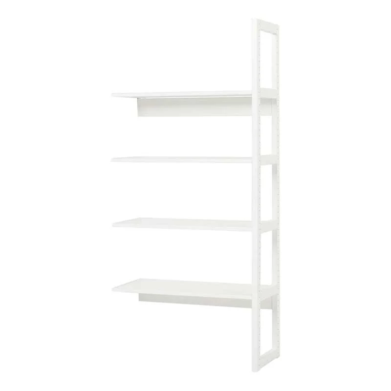 Hoppekids STOREY - Reol - 1/2 Sektion m. 4 Hylder - Flere Størrelser - Hvid
