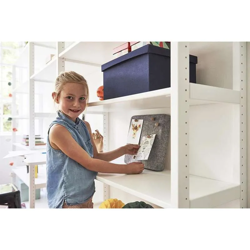 Hoppekids STOREY - Reol - 2 Sektioner m. 8 Hylder - Flere Størrelser - Hvid