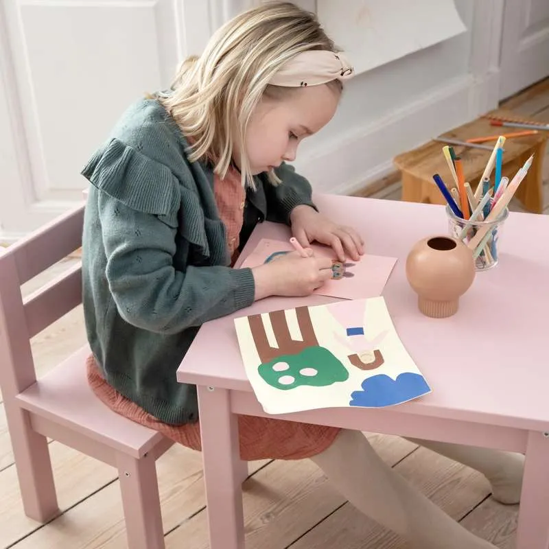 Hoppekids MADS Børnestol - Pale Rose Pastel Blue