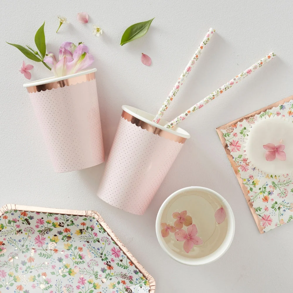 Gingerray Хартиена чаша Rose Gold Spotty