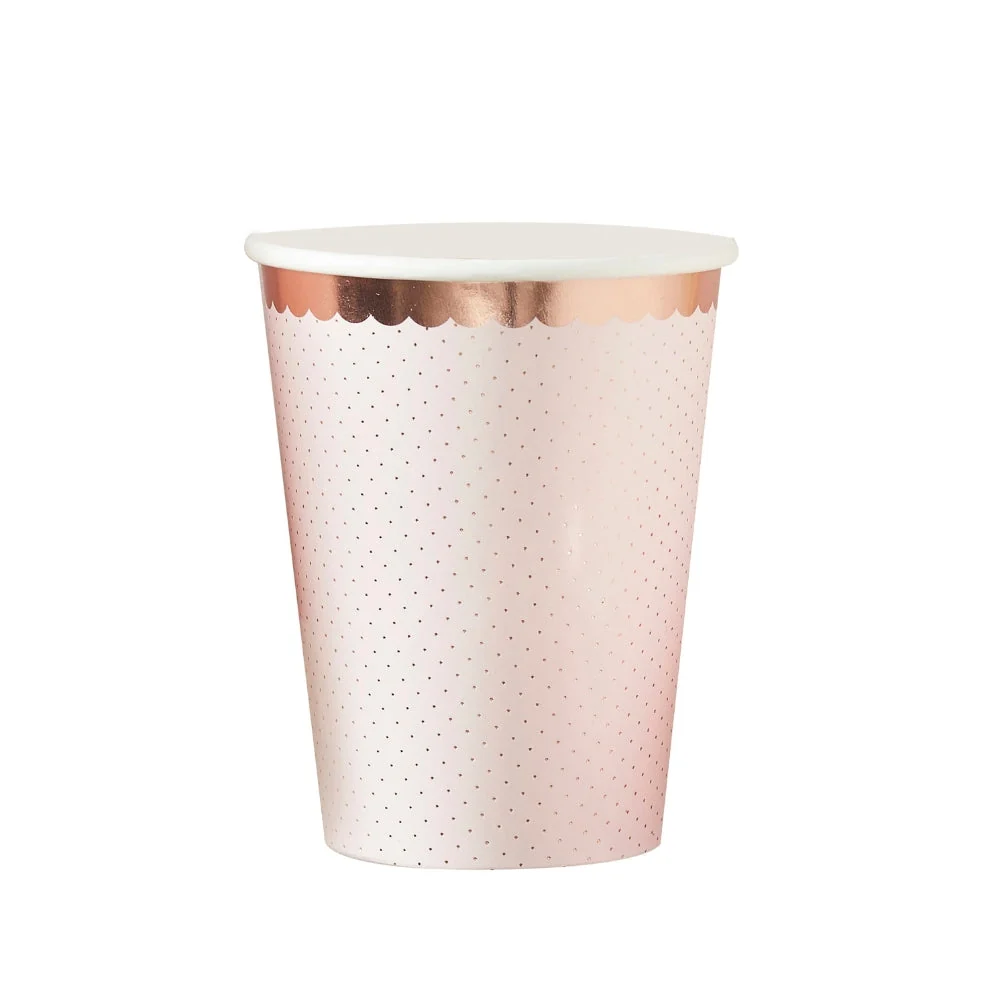 Gingerray Хартиена чаша Rose Gold Spotty