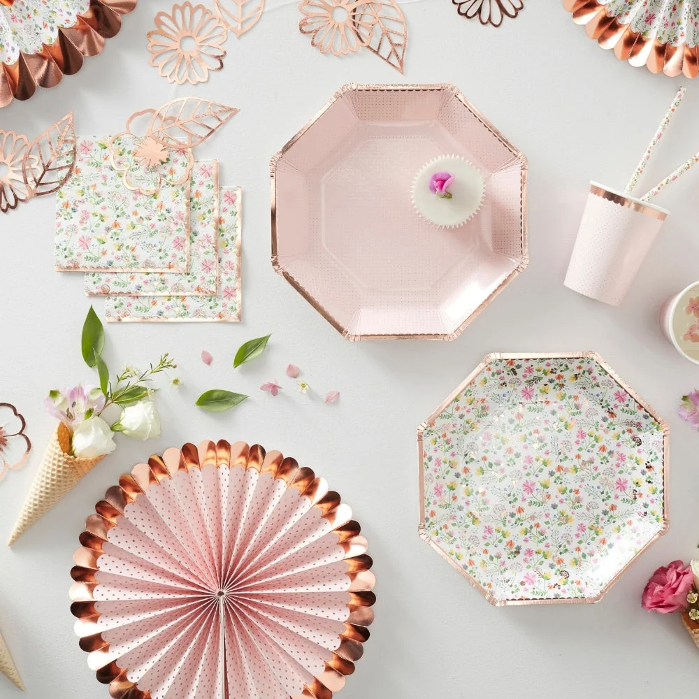 Gingerray Хартиена чаша Rose Gold Spotty
