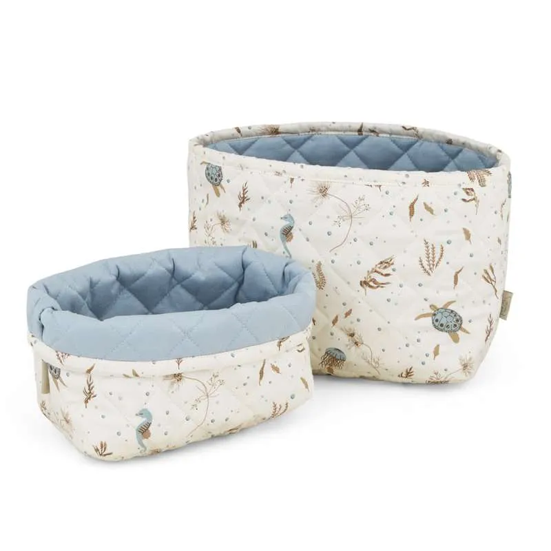 Cam Cam Copenhagen Quilted Storage Baskets - 2 pcs. - OCS - Sea Garden