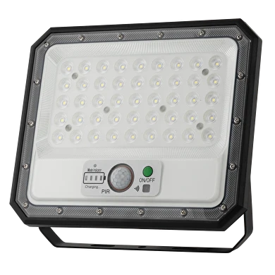 Соларен LED прожектор с PIR датчик за движение, 90°, 10W, 5500K, IP65/Ultralux