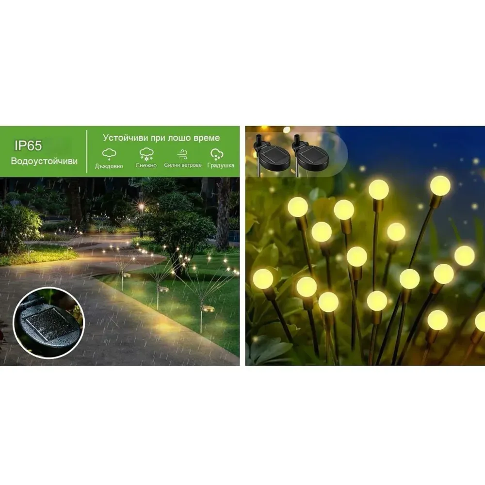 Градински декоративни LED лампички със соларна батерия