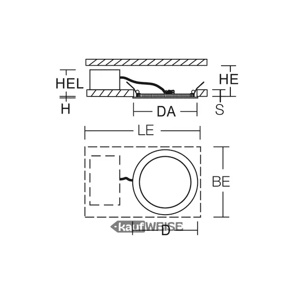 RZB Toledo Плосък кръгъл LED Downlight (Ø 170mm) | Димируем и изключително плосък | 3000K топло бяло