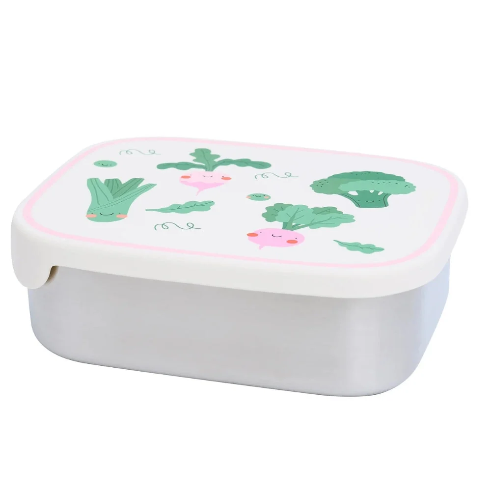 Cotton Cloud Детската кутия за обяд от неръждаема стомана с подвижни разделители Veggie Pals