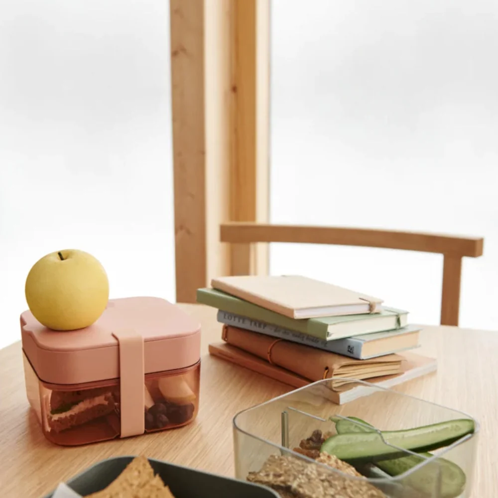 Liewood детска кутия за обяд Bento Box Tuscany pink/dusty raspberry