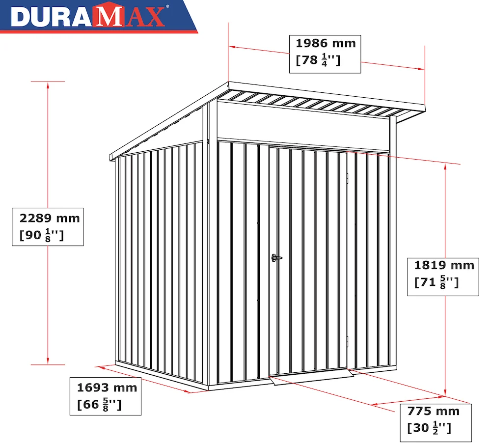 Duramax Palladium 1,95 x 1,70 m метален навес с оберлихт - изцяло сребрист