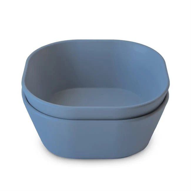Mushie Купички Square Dusk Blue 2бр.