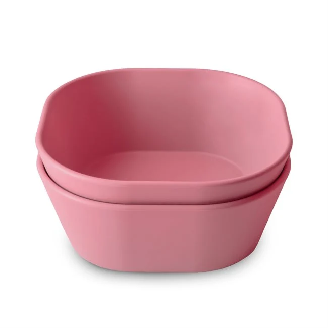 Mushie Купички Square Dusty Rose 2бр