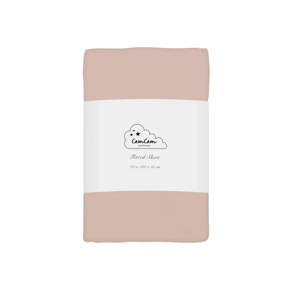 Cam Cam Copenhagen ластичен чаршаф 60x120x15cm GOTS Dusty Rose