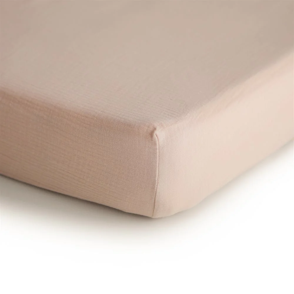 Mushie Чаршаф за детско легло 60x120 cm Blush Medium