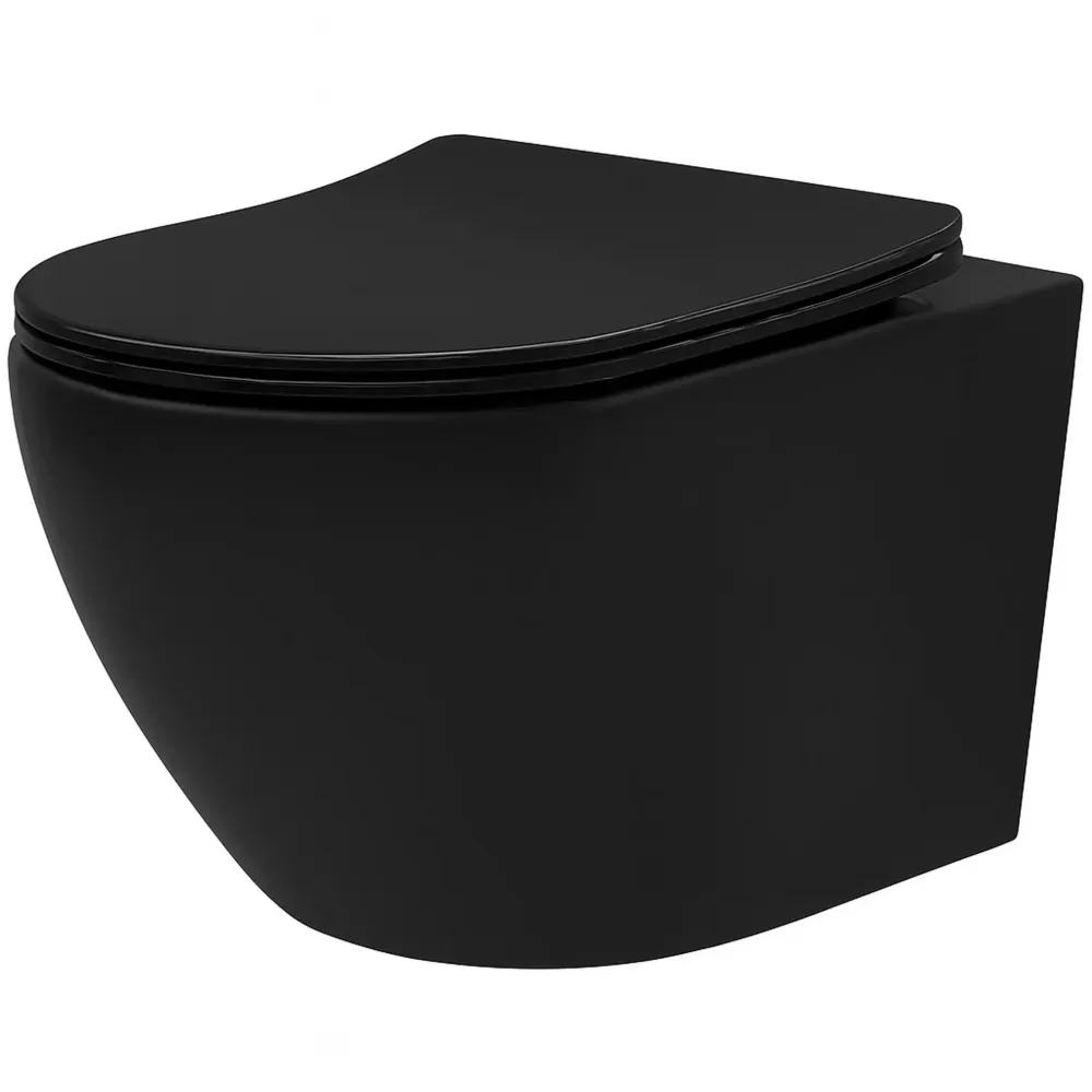Тоалетна чиния Rea Carlo Mini Tornado NF BLACK MATT