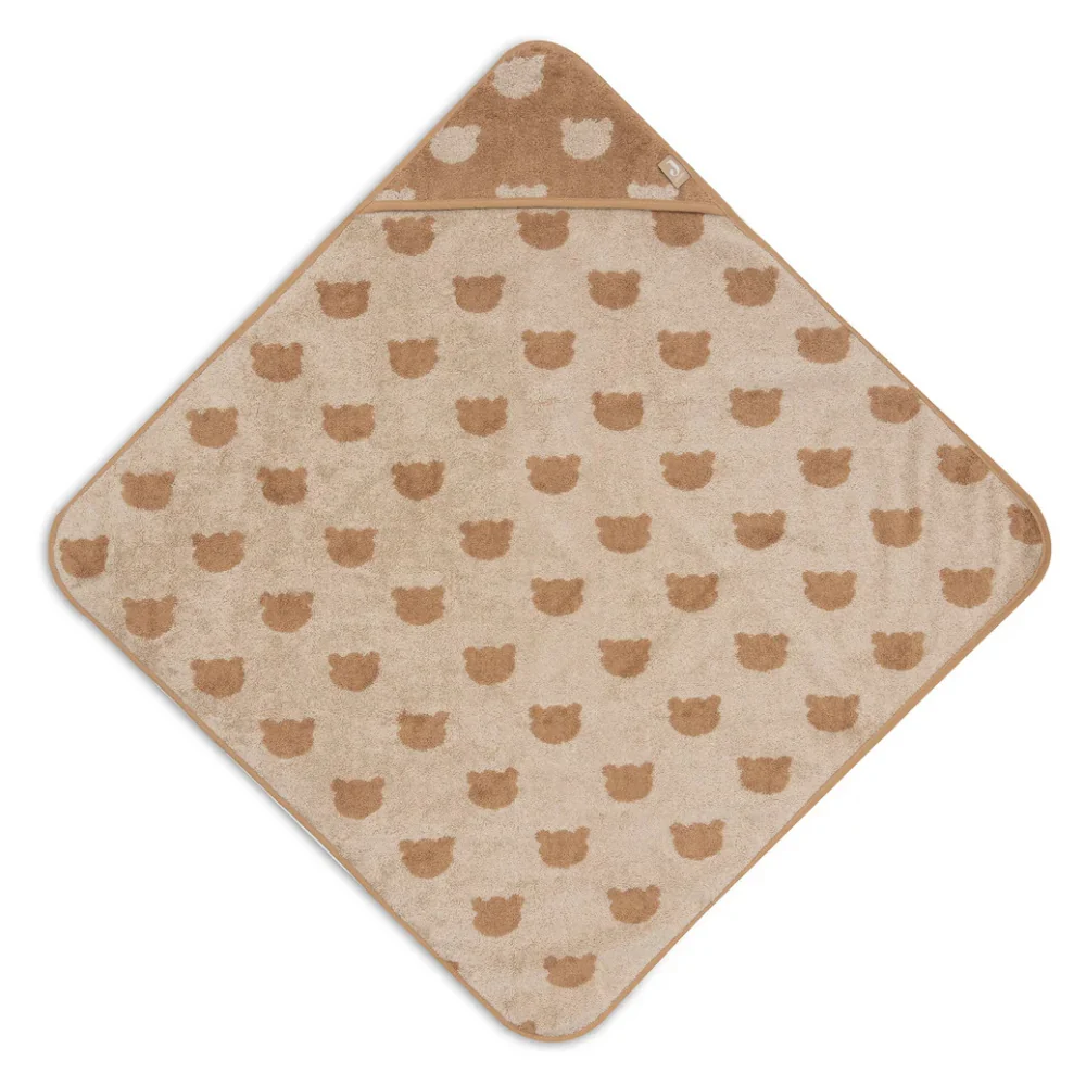 Jollein бебешка пелерина за баня Jacquard Biscuit